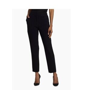 St. John Caviar Crepe‎ Emma dress Pants straight leg black SZ 12 mid rise
